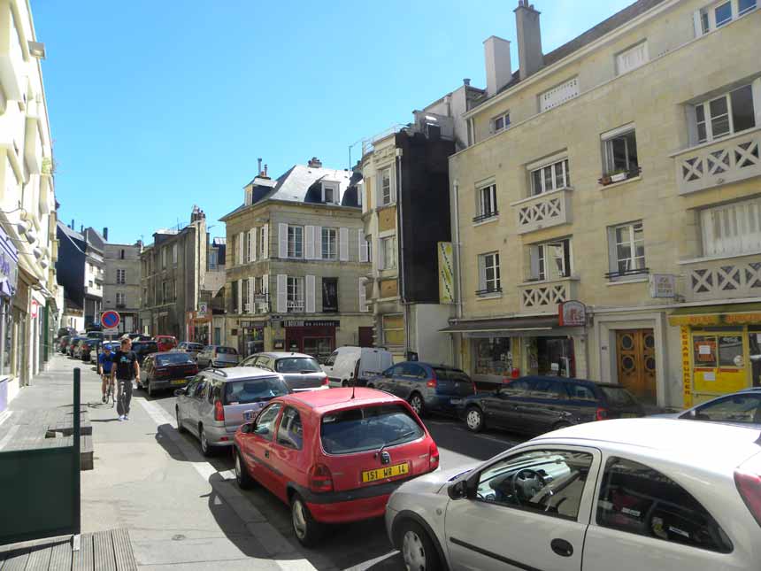 A typical street in the town of Caen, base of the UEFA European U19 Championship Finals.